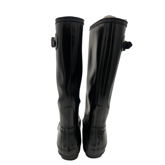 Women’s Hunter Black Rain Boots Size 7 - Picture 4 of 14